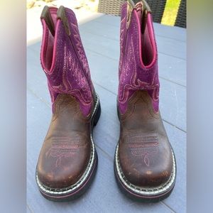 Ariat Girls FatBaby Thunderbird Girls 10 10012800 Purple Brown